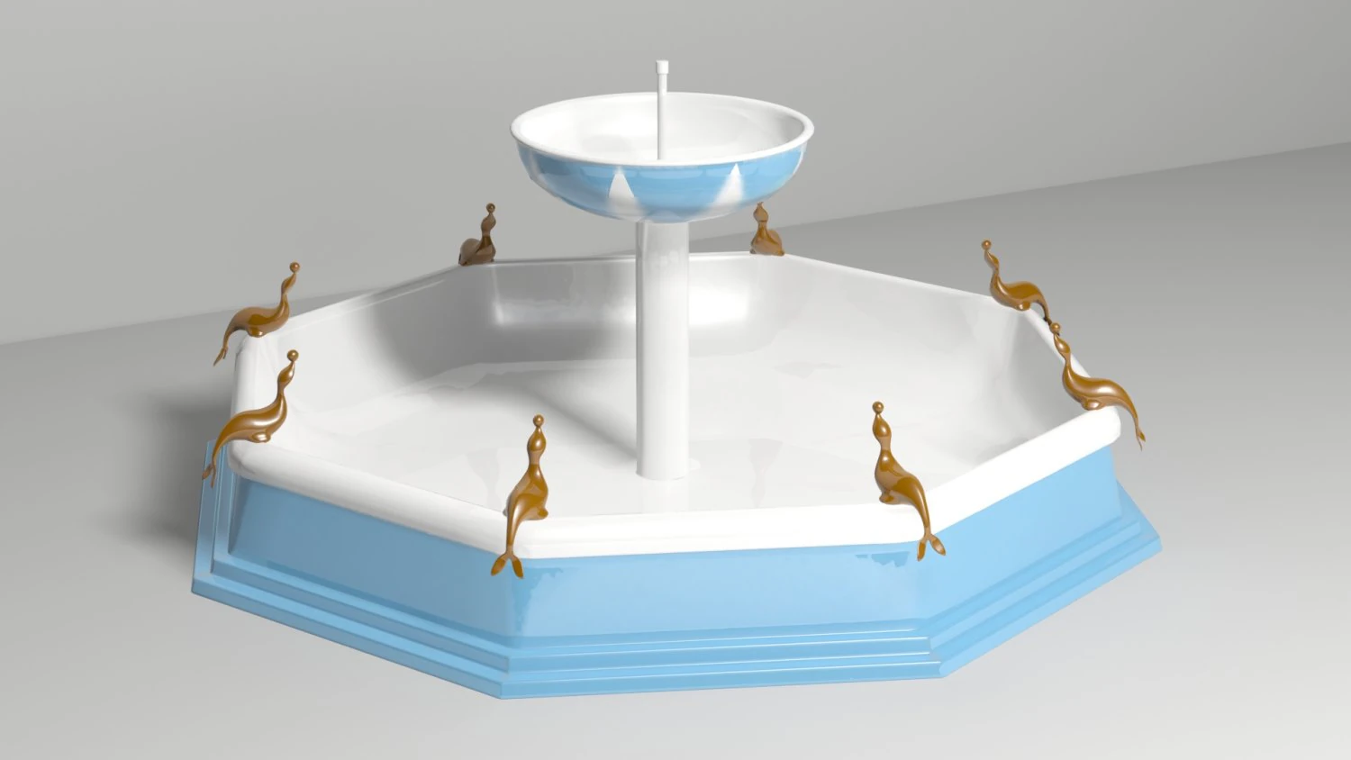 fountain 3D Model .c4d .max .obj .3ds .fbx .stl .blend