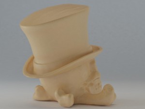 skull with hat 3Dプリントモデル
