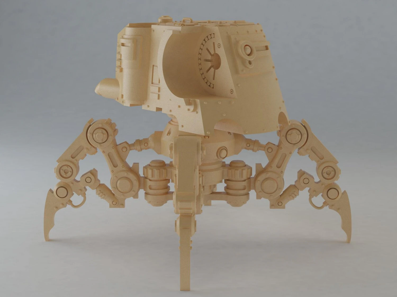 walking robot 3D Print Model .c4d .max .obj .3ds .fbx .stl .blend 