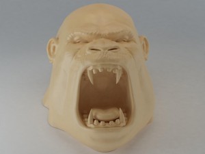 angry gorilla head 3D-Druckmodell