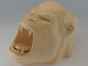 angry gorilla head 3D-Druckmodell