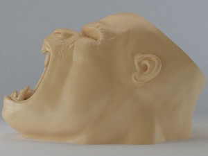 angry gorilla head 3D-Druckmodell