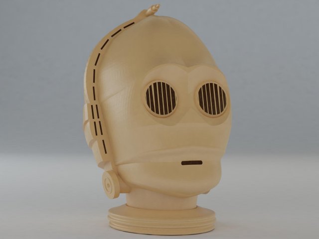 c-3po start wors 3D Print Model .c4d .max .obj .3ds .fbx .stl .blend 