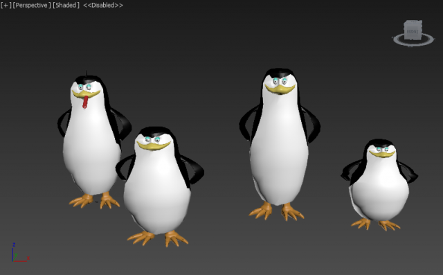 penguins of madagascar 3D 模型 .c4d .max .obj .3ds .fbx .stl .blend 
