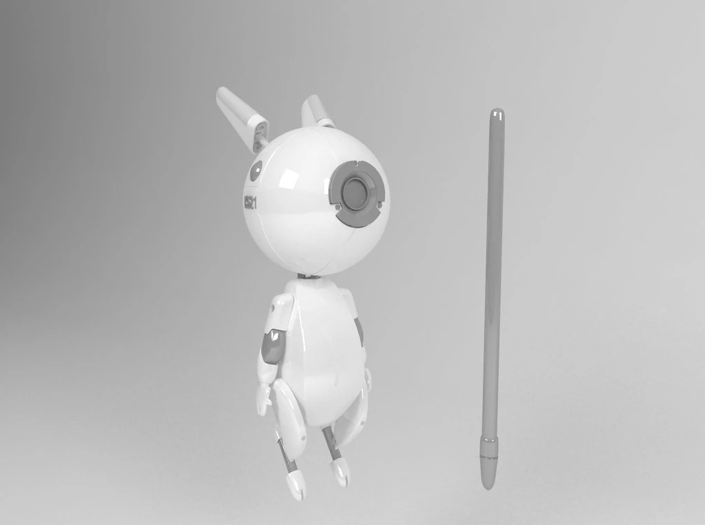 little botbunny of the artist david revoy 3D Model .c4d .max .obj .3ds .fbx .stl .blend 