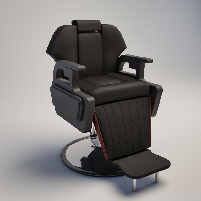 haircut-chair-old001 Model 3D .c4d .max .obj .3ds .fbx .stl .blend 