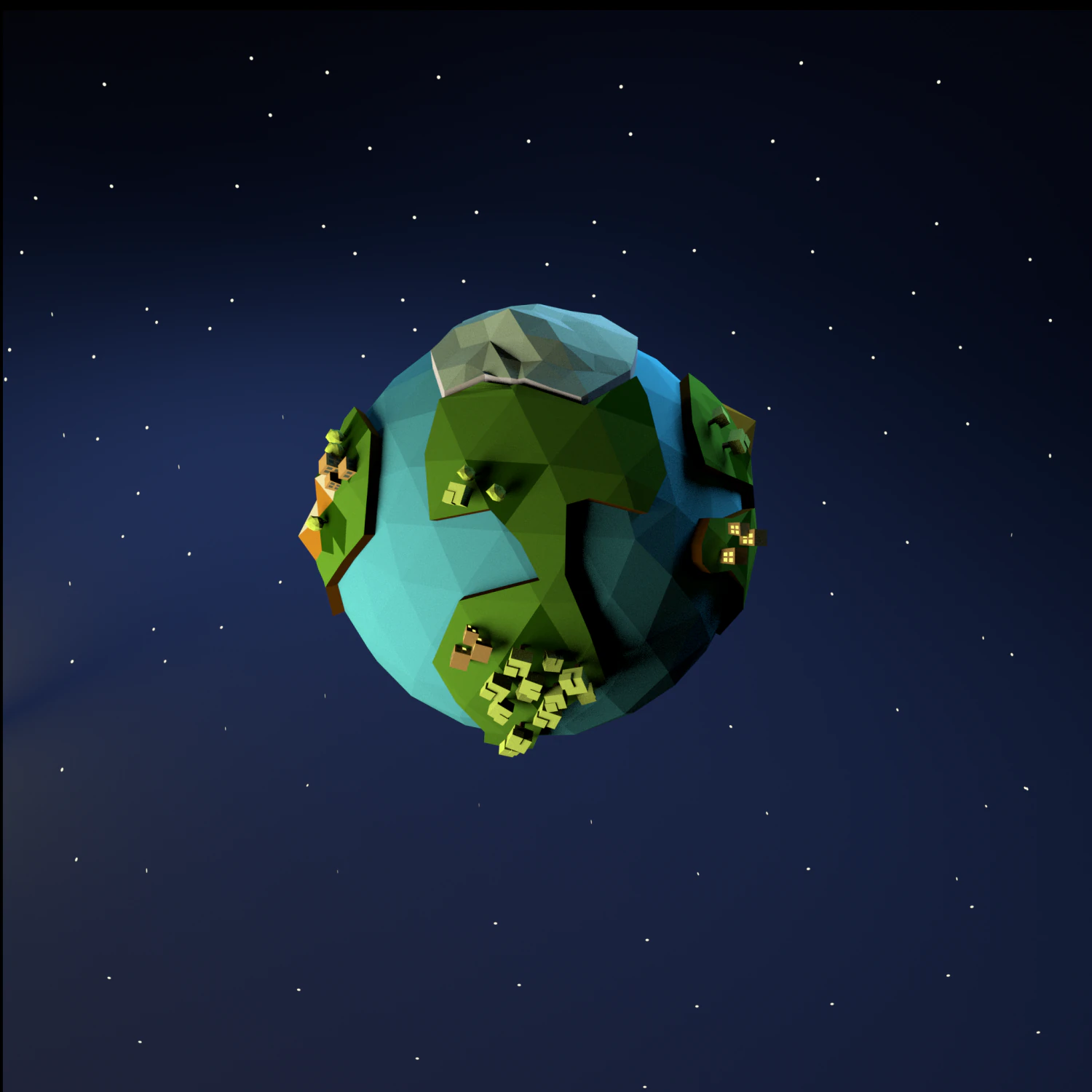 low poly world 3D Model .c4d .max .obj .3ds .fbx .stl .blend