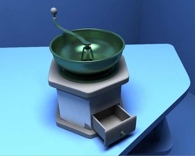 manual coffee grinder Model 3D .c4d .max .obj .3ds .fbx .stl .blend 