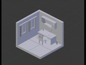 low-poly office 3D Model