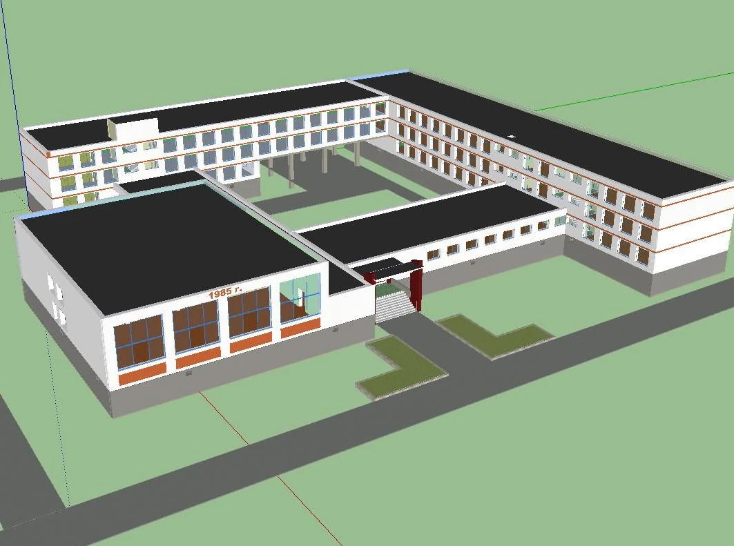 shkola Modello 3D .c4d .max .obj .3ds .fbx .stl .blend 