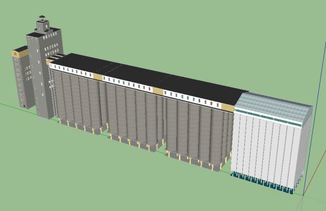 elevator dlya zerna ussr Modello 3D .c4d .max .obj .3ds .fbx .stl .blend 