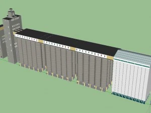 elevator dlya zerna ussr 3D Model