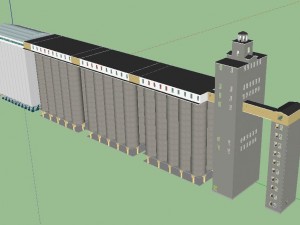 elevator dlya zerna ussr Modello 3D