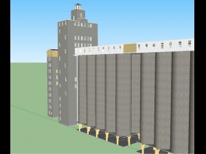 elevator dlya zerna ussr Modello 3D