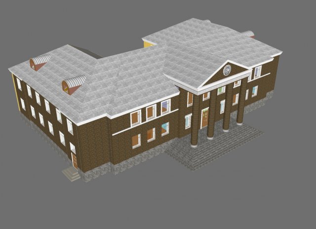 school 3D-Modell .c4d .max .obj .3ds .fbx .stl .blend 