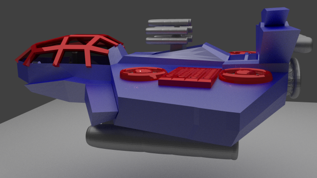low poly sci-fi ship 3Dモデル .c4d .max .obj .3ds .fbx .stl .blend 