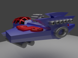 low poly sci-fi ship 3Dモデル