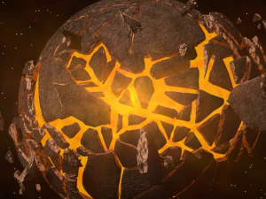 planeta explotando Modelo 3D