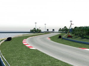 race track - korfez circuit race track 3D 모델