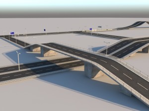 road pack modular kit - traffic signs and equipmen 3Dモデル