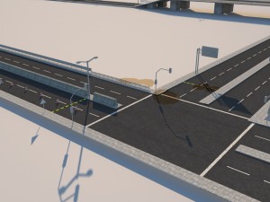 road pack modular kit - traffic signs and equipmen 3Dモデル