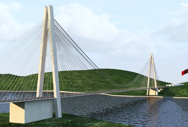 yavuz sultan selim koprusu yss istanbul bridge 3Dモデル .c4d .max .obj .3ds .fbx .stl .blend 