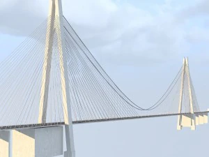 yavuz sultan selim koprusu yss istanbul bridge 3D Model