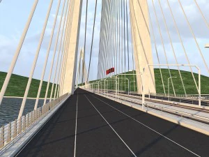 yavuz sultan selim koprusu yss istanbul bridge 3D Model