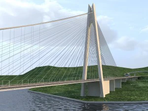 yavuz sultan selim koprusu yss istanbul bridge 3D Model