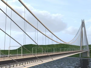 yavuz sultan selim koprusu yss istanbul bridge 3D Model