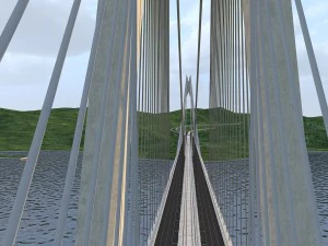 yavuz sultan selim koprusu yss istanbul bridge 3D Model