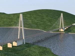 yavuz sultan selim koprusu yss istanbul bridge 3D Model