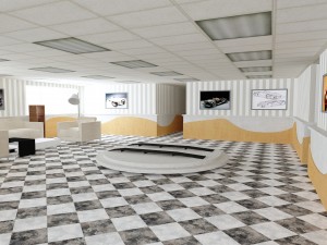 car showroom garage gallery 3D Model