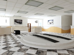 car showroom garage gallery Modelo 3D
