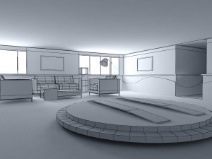 car showroom garage gallery Modelo 3D