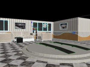 car showroom garage gallery Modelo 3D