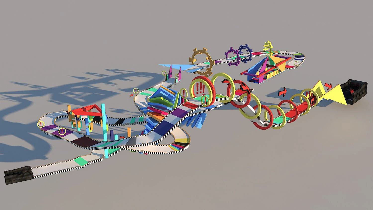 stunt map circuit - 1 3D Model .c4d .max .obj .3ds .fbx .stl .blend 