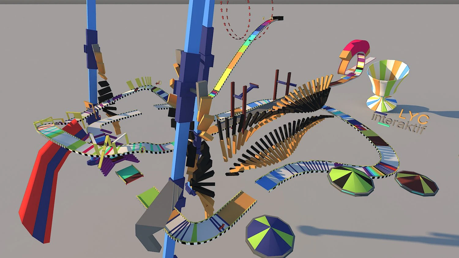 stunt map circuit - 2 3D Model .c4d .max .obj .3ds .fbx .stl .blend 