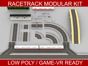race track modular construction kit 3D-Modell