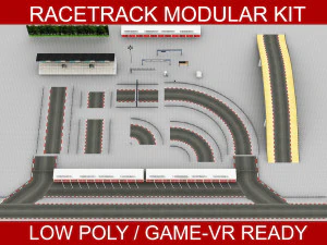race track modular construction kit 3D Model