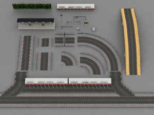 race track modular construction kit 3D मॉडल