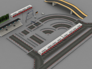 race track modular construction kit 3D मॉडल
