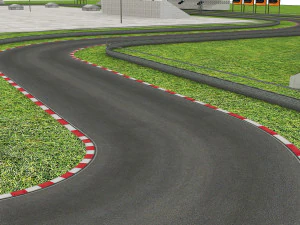 Rennstrecken-Modulbausatz 3D Modell