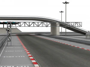 Rennstrecken-Modulbausatz 3D Modell