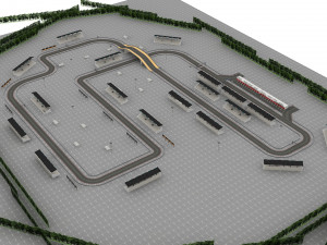 race track modular construction kit 3D मॉडल