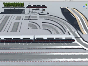 Rennstrecken-Modulbausatz 3D Modell