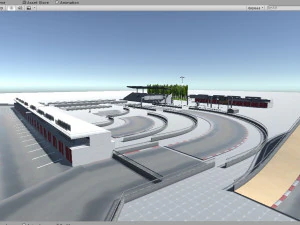 Rennstrecken-Modulbausatz 3D Modell