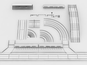 race track modular construction kit 3D मॉडल