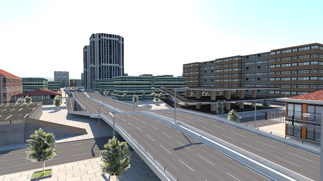 city scene low poly vr - ar - low-poly Model 3D .c4d .max .obj .3ds .fbx .stl .blend 