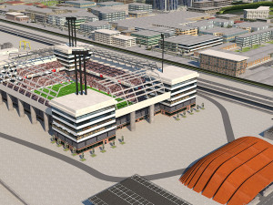 city scene low poly vr - ar - low-poly Model 3D